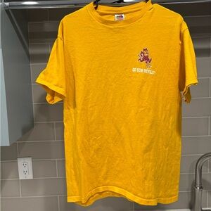 Vintage 90s Arizona State Sun Devils “Go Sun Devils” Sparky Gold Tee Size L ASU